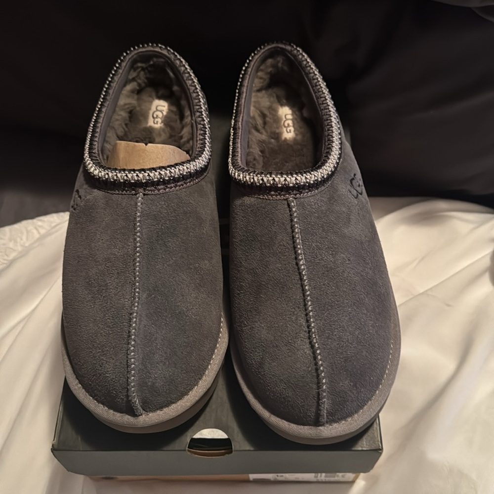Mens UGG Tasman Slipper Dark Grey size 12 - Picture 6 of 8